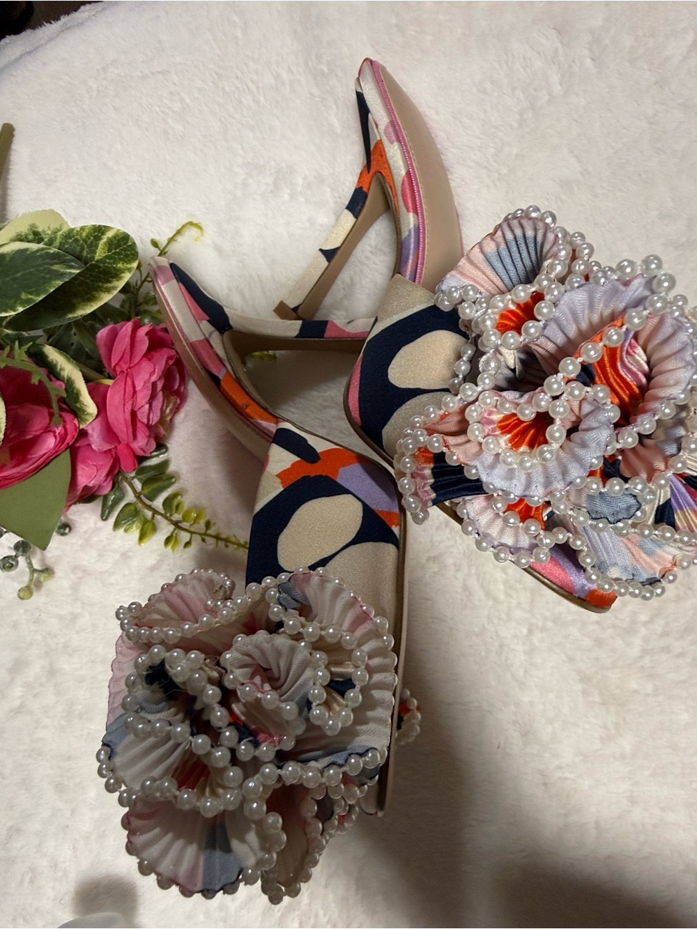 Gianni Bini floral Embellished heels - Picture 6 of 11